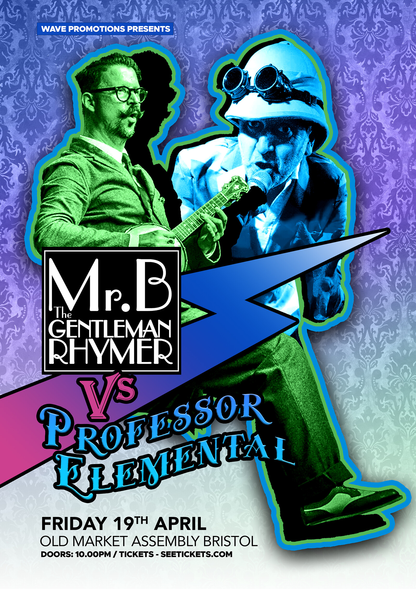 Mr B Gentleman Rhymer V Professor Elemental at The Old Market Assembly