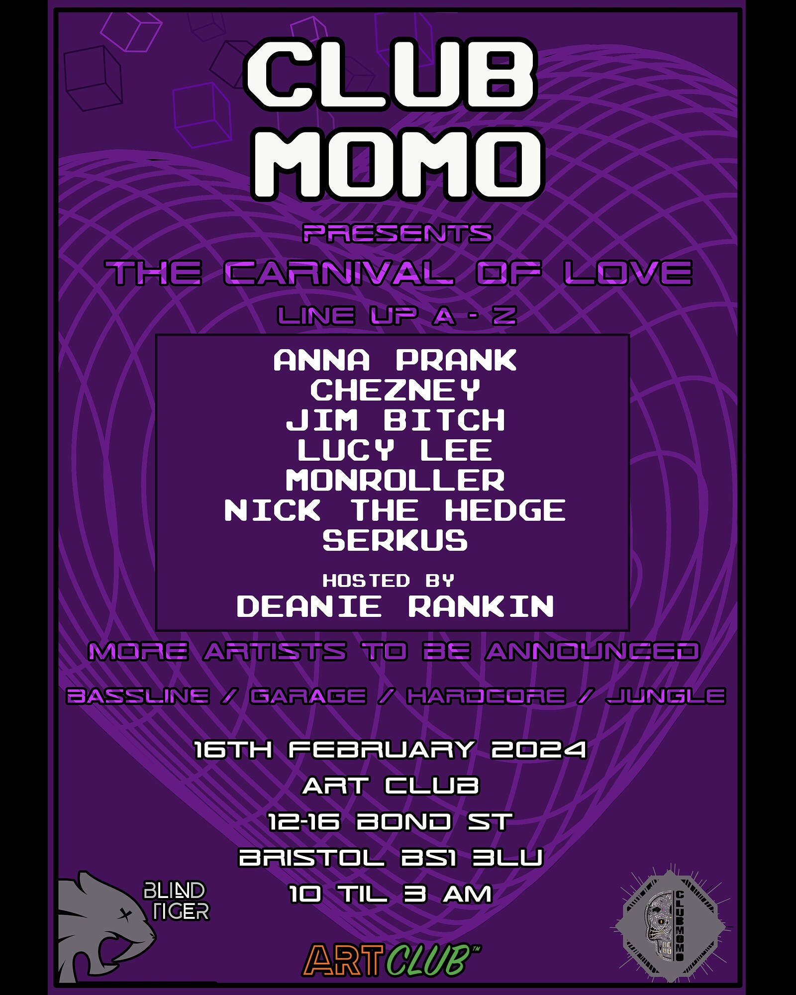 Club Momo presents Carnival of Love at Art Club