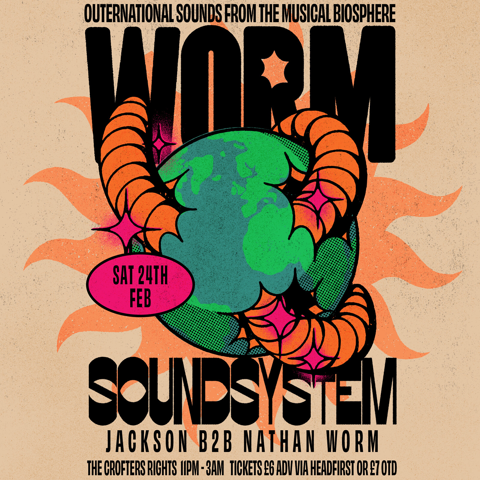 Worm Soundsystem: Jackson B2B Nathan Worm at Crofters Rights