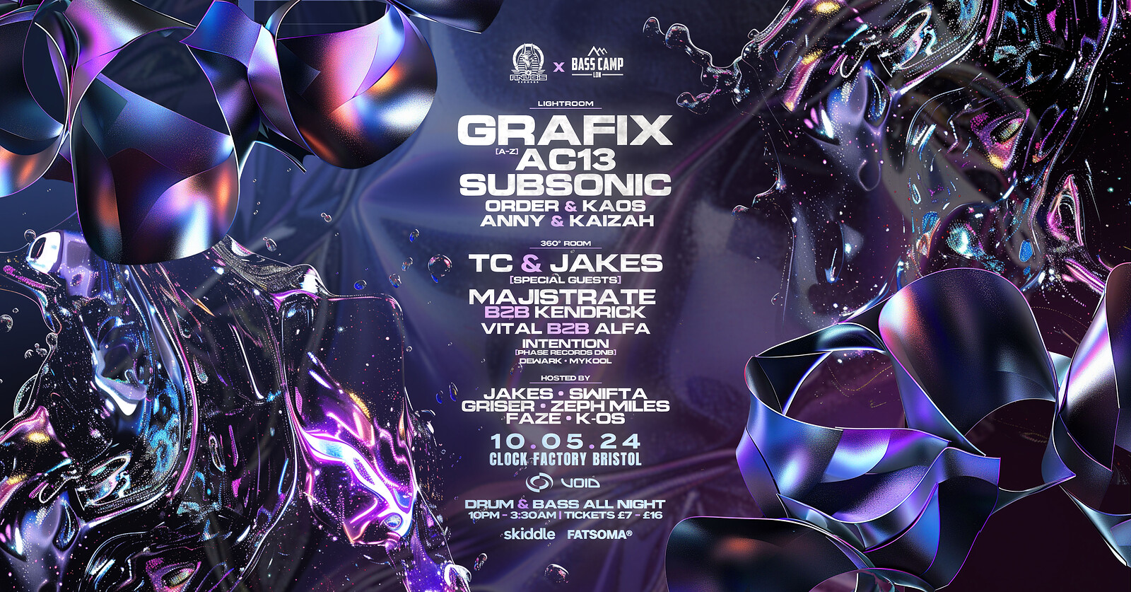 Grafix, TC & Jakes, AC13, Subsonic and more.. at Clock Factory