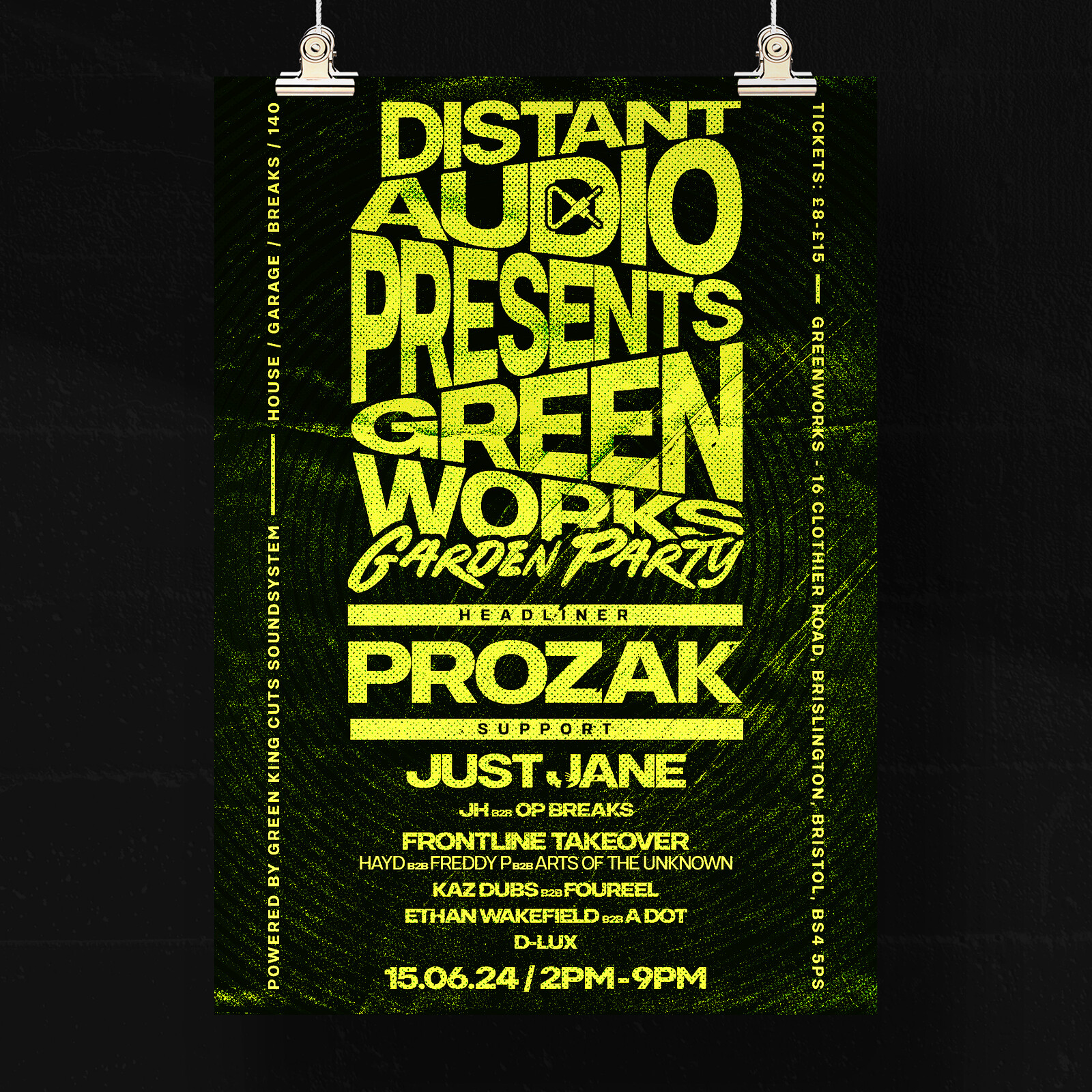 Distant Audio Presents: Garden Party at Green Works