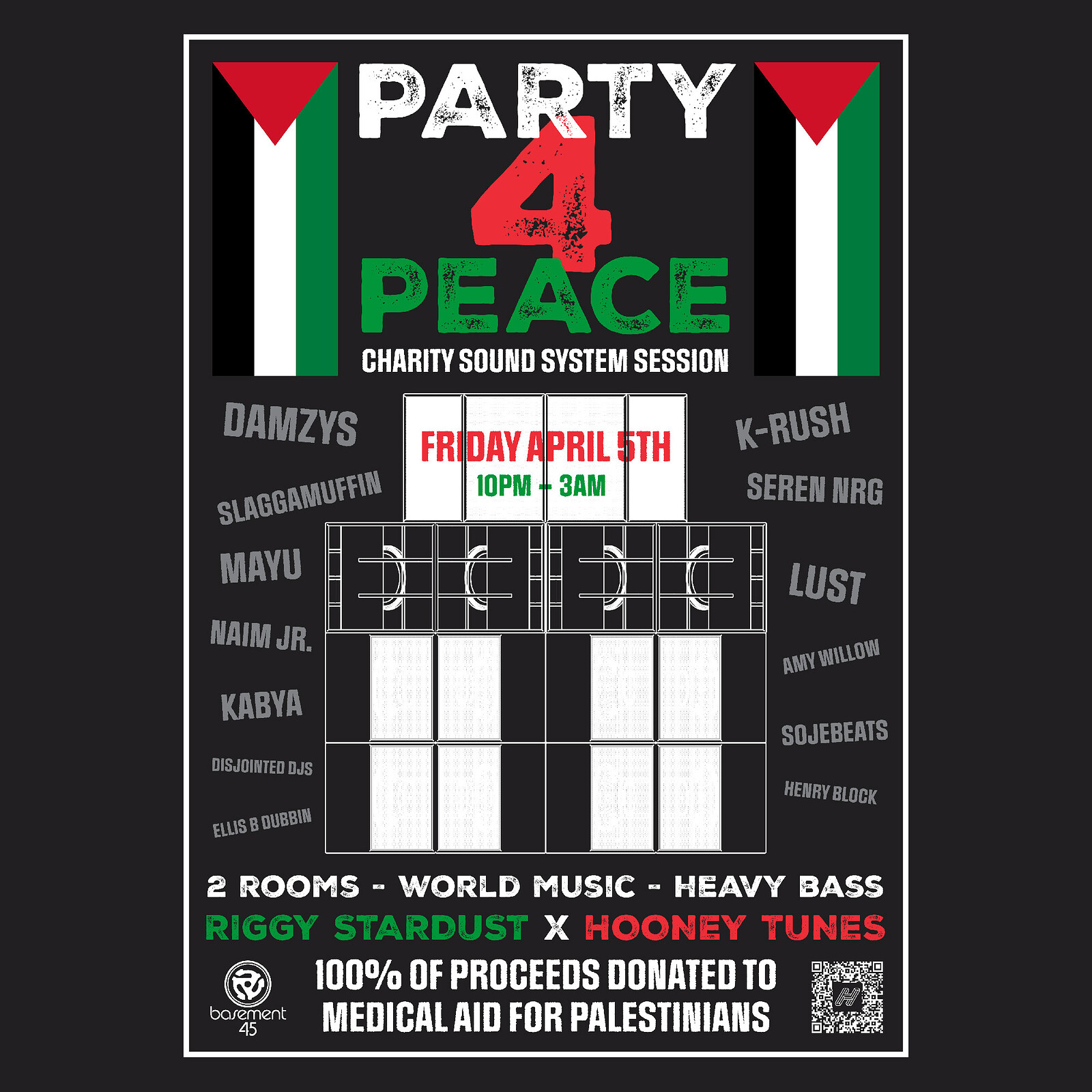 PARTY 4 PEACE: PALESTINE FUNDRAISER at Basement 45