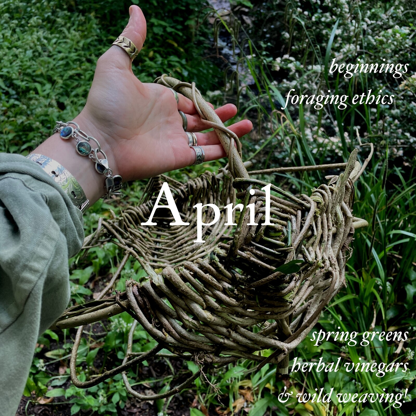 Creative Foraging - spring greens & wild weaving at Snuff Mills, BS16 1DL