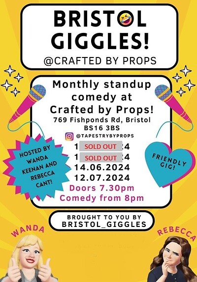 Bristol Giggles at Crafted by Props