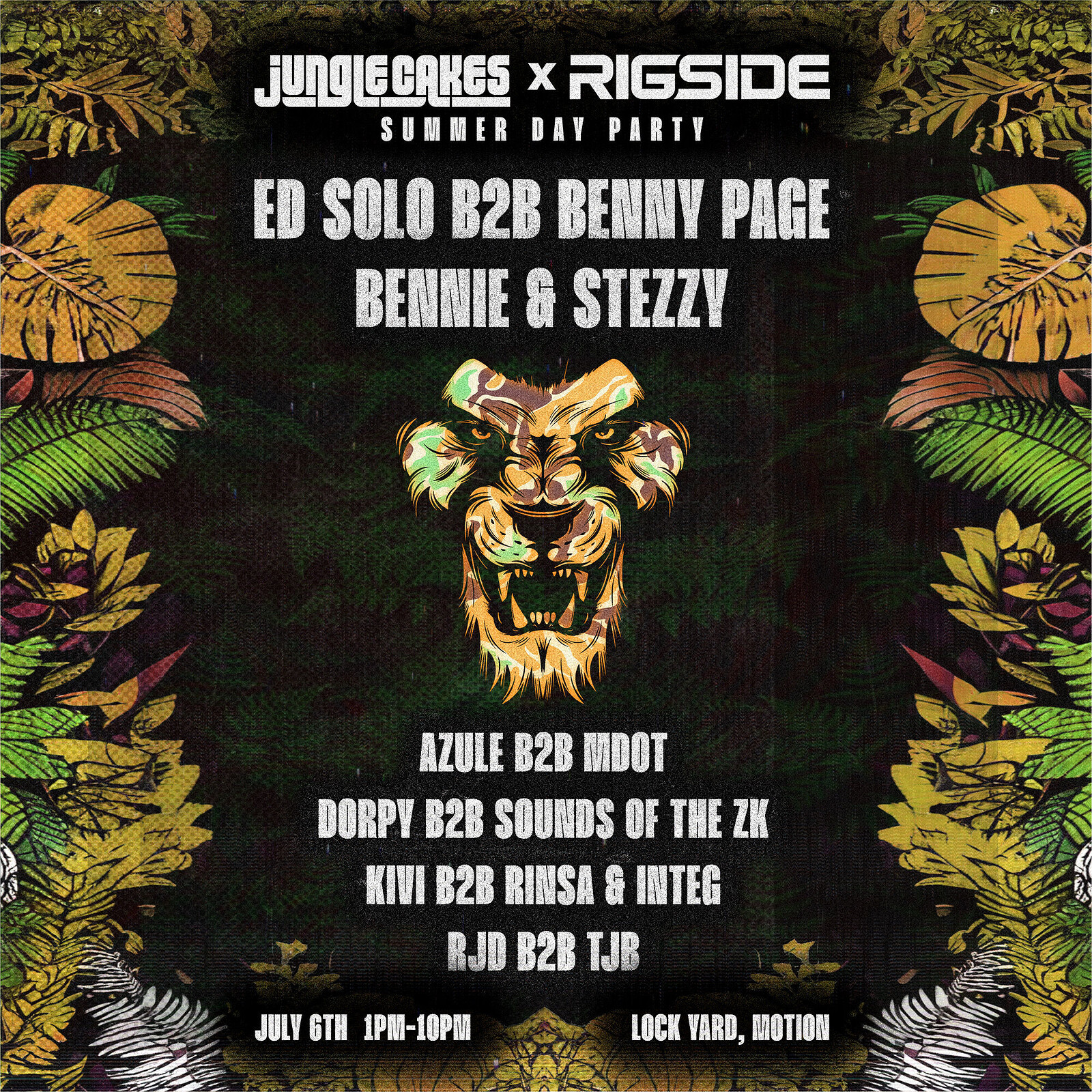JUNGLE CAKES X RIGSIDE - DAY PARTY & EUROS 2024 at Motion