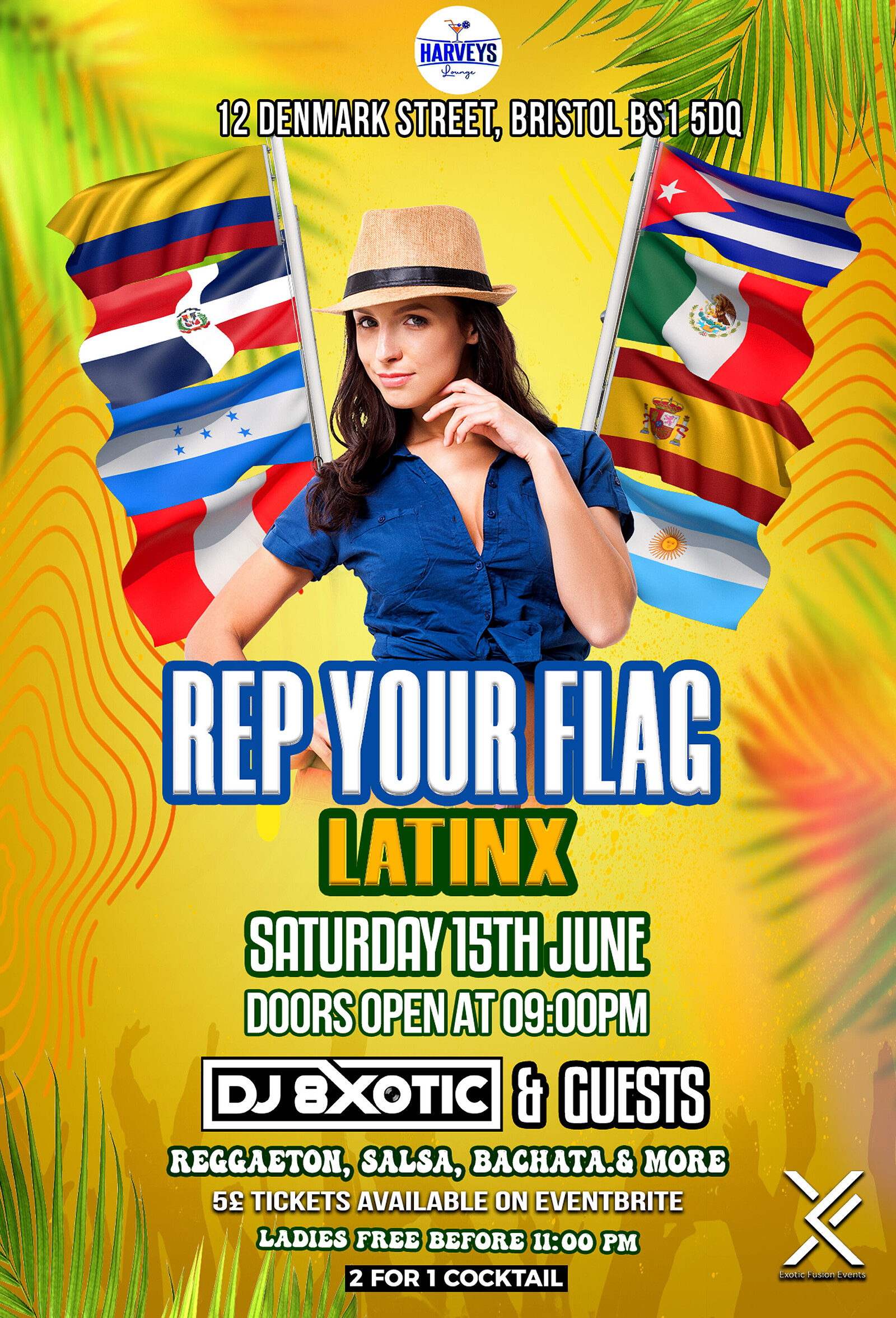 Rep your Flag " Latinx " at Harvey's Lounge