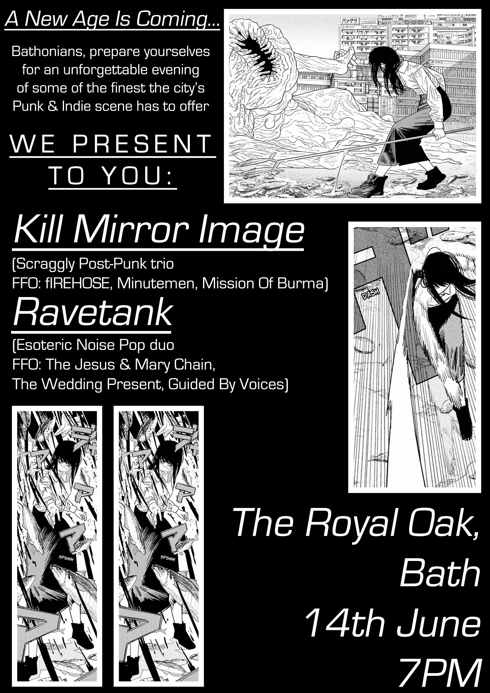 Kill Mirror Image + Ravetank at The Royal Oak Bath