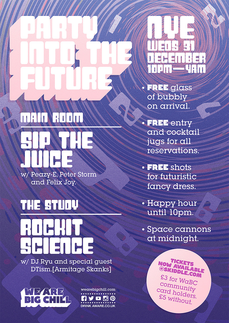 New Years - Sip The Juice at The Big Chill Bar