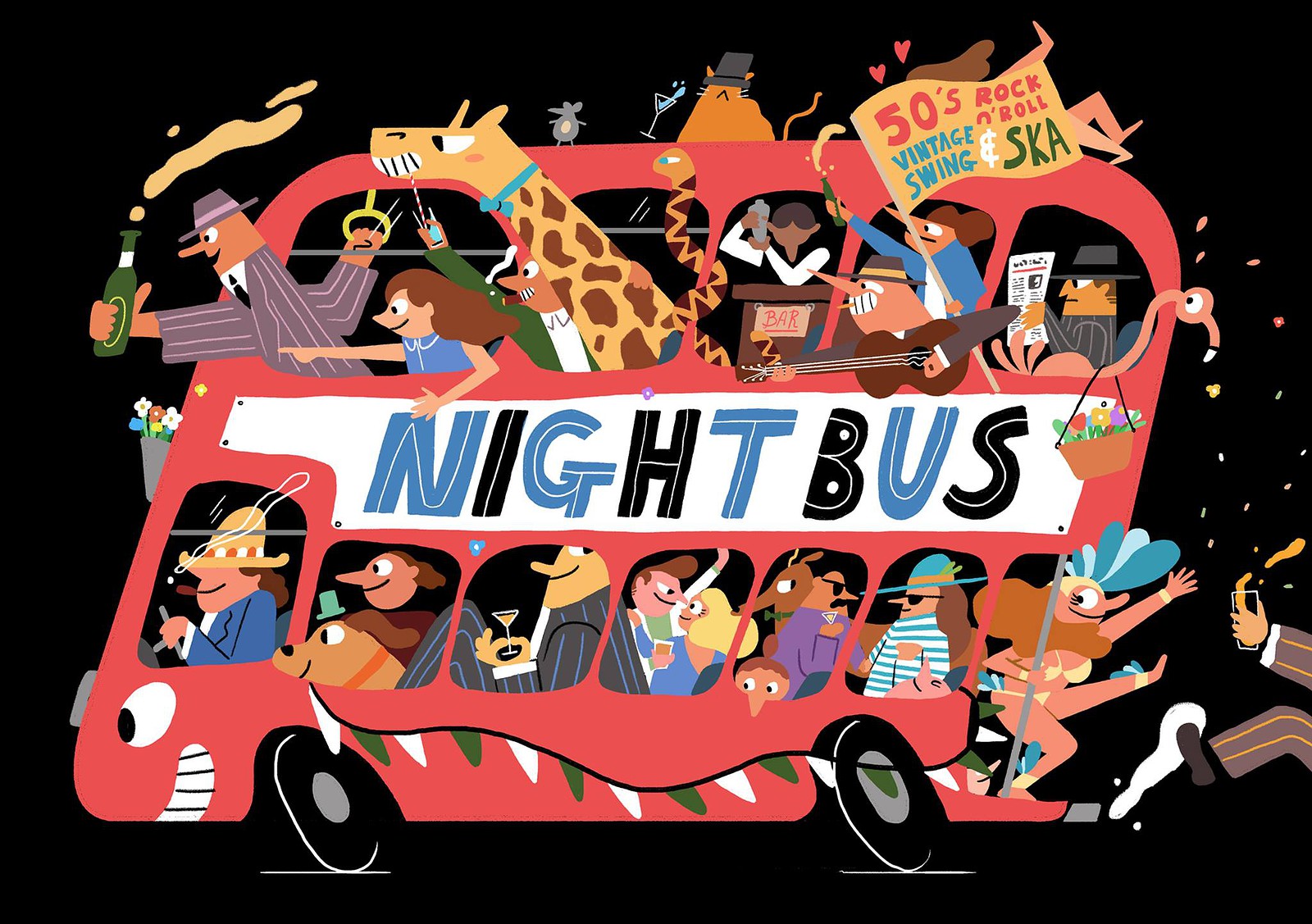 The Night Bus at Mr Wolfs