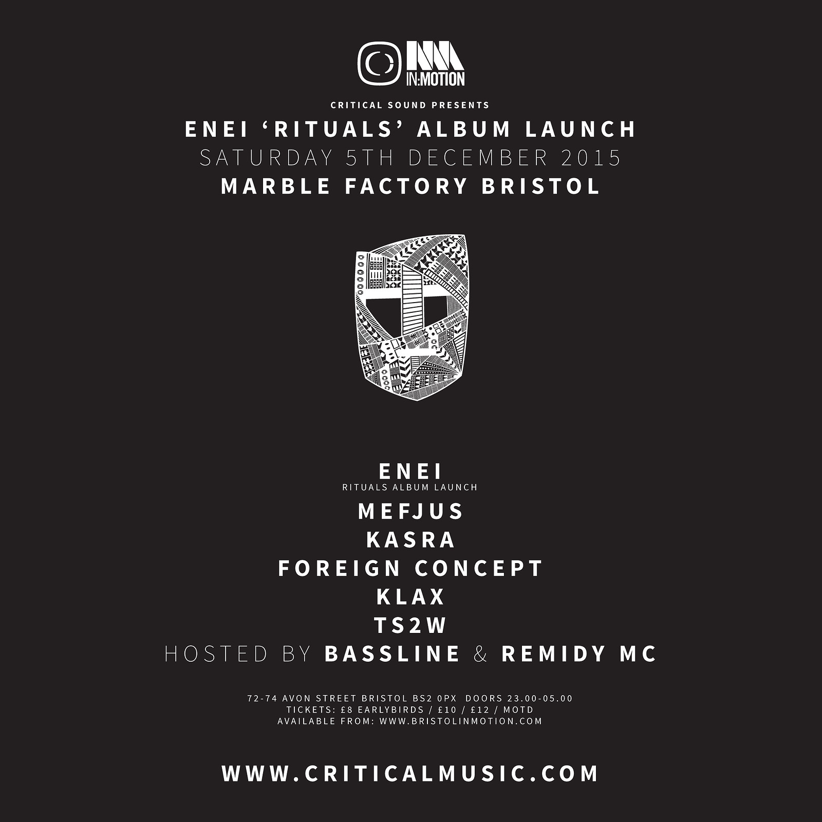 Critical Sound Presents Enei at The Marble Factory