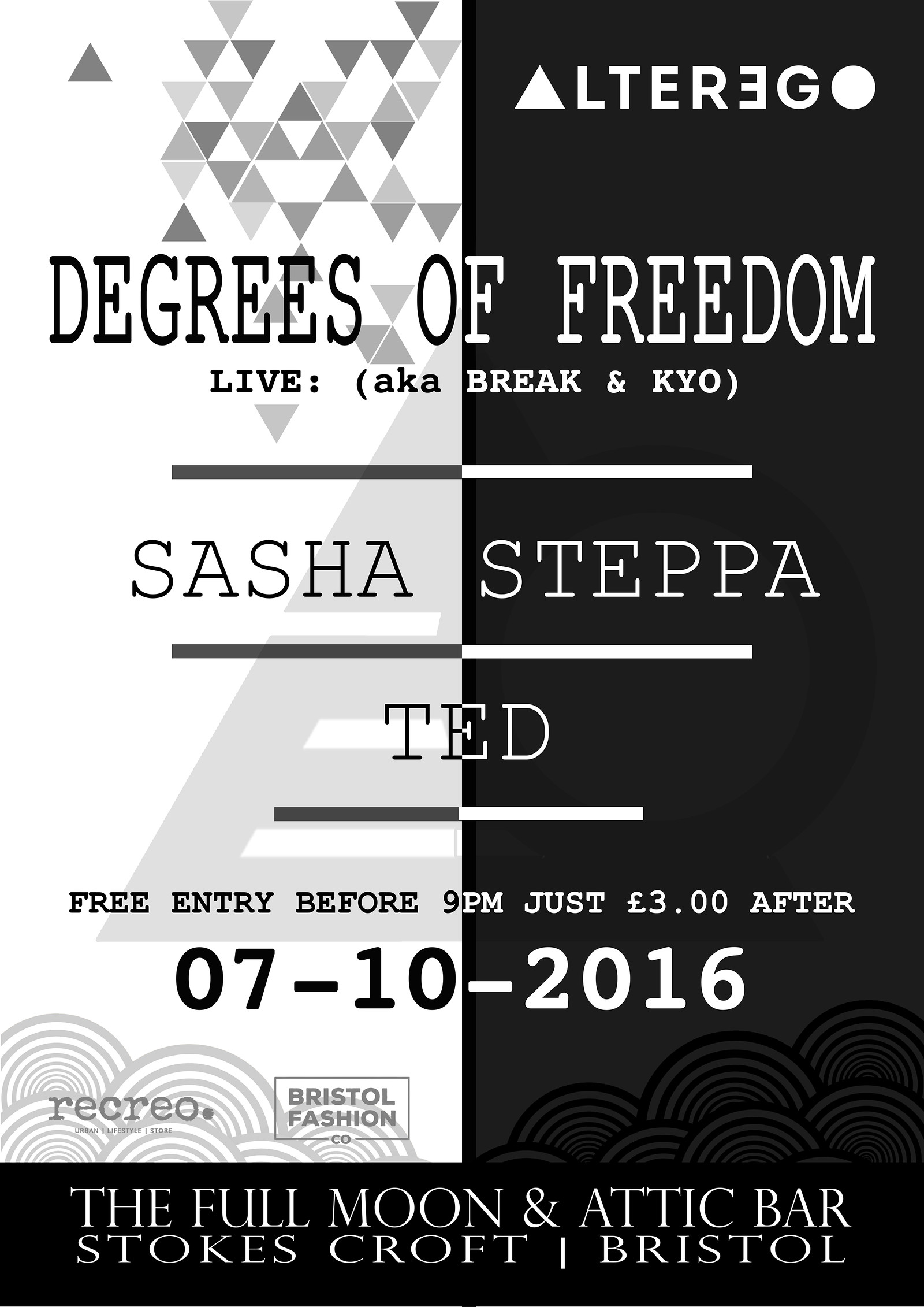 Degree's Of Freedom at The Attic Bar
