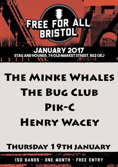 The Minke Whales, The Bug Club, Pik-C, Henry Wacey at The Stag And Hounds