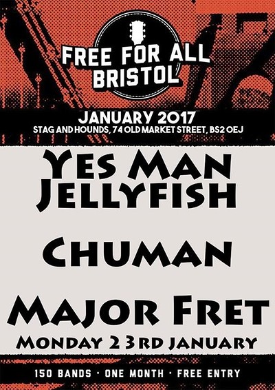 Yes Man Jellyfish, Chuman, Major Fret at The Stag And Hounds