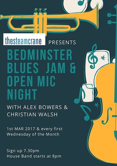 Bedminster Blues Jam & Open Mic at The Steam Crane