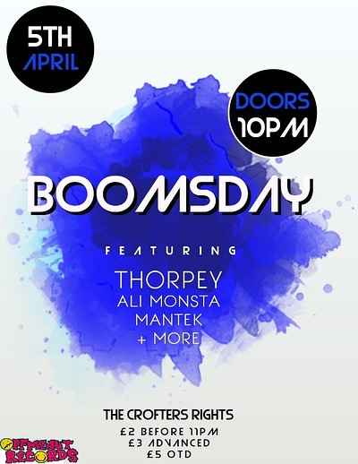 BoomsDay presents Thorpey at Crofters Rights