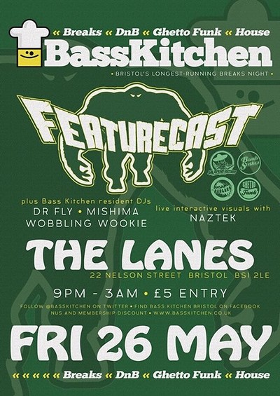 Bass Kitchen presents Featurecast at The Lanes