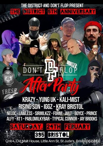 5 YEARS of The District + Don't Flop Afterparty at 395