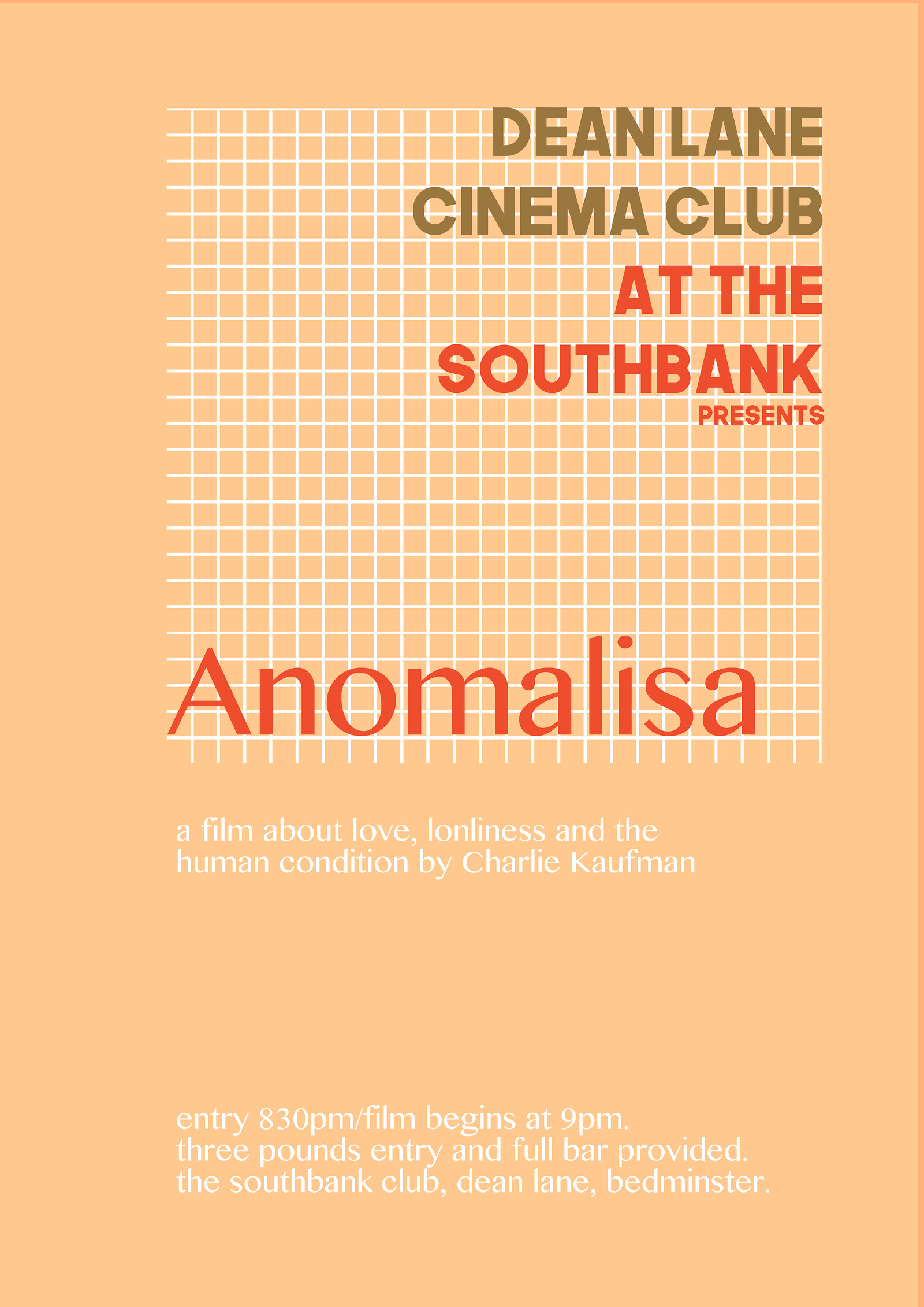Dean Lane Cinema Club Presents: Anomalisa at Southbank