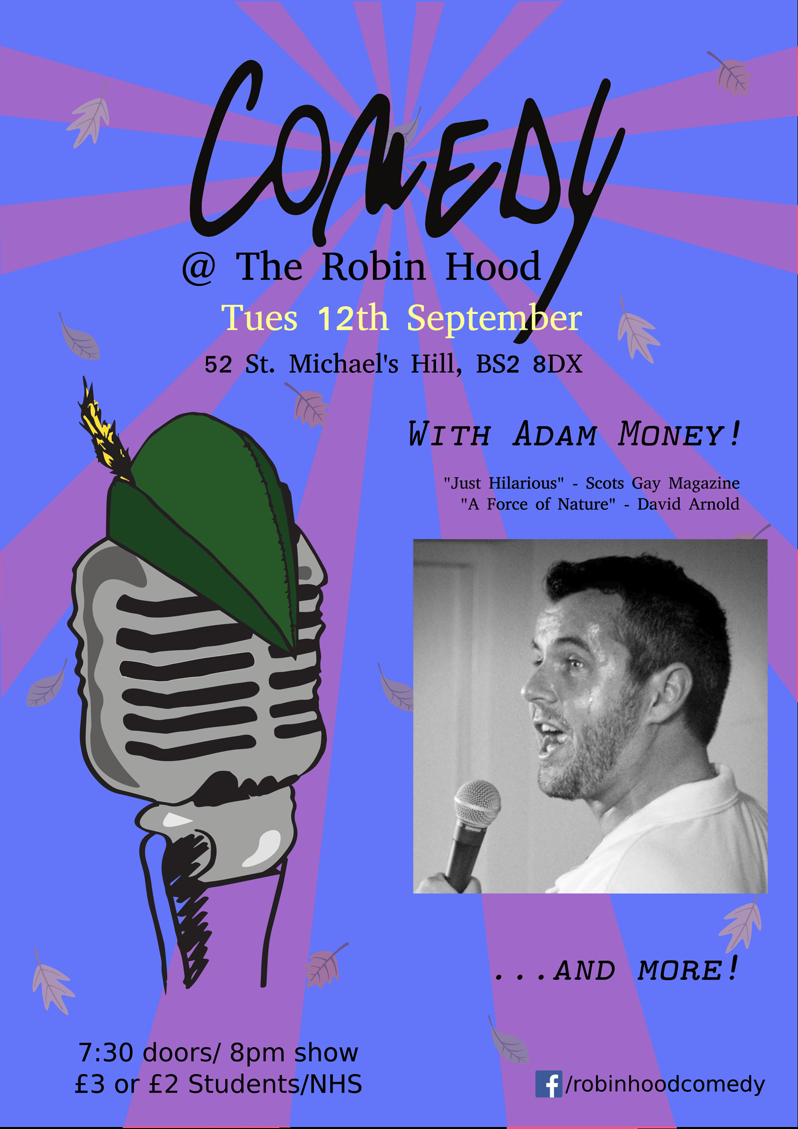 Comedy at the Robin Hood with Adam Money at The Robin Hood