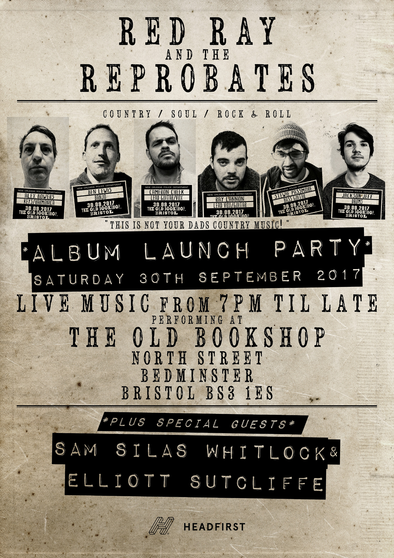 Red Ray & The Reprobates ALBUM LAUNCH PARTY at The Old Bookshop