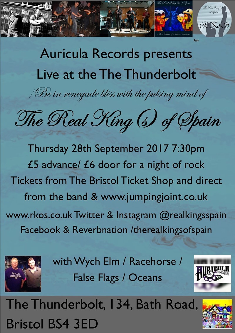 Auricula Records present The Real King of Spain at The Thunderbolt