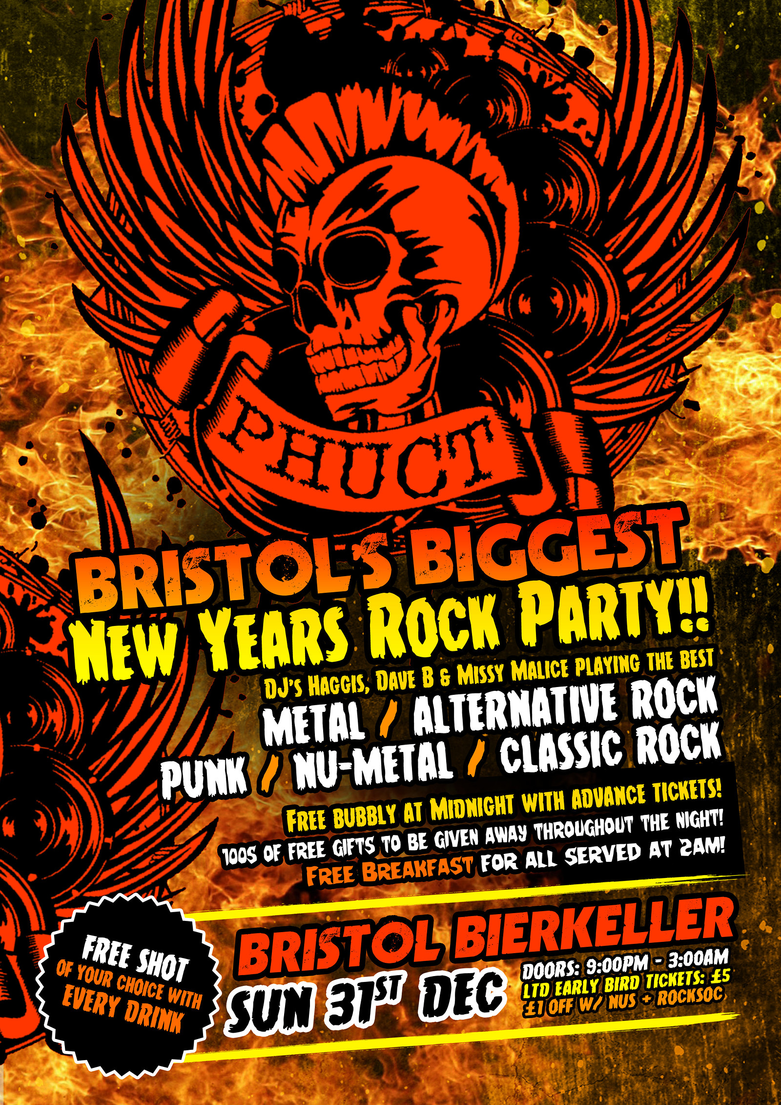 PHUCT   BRISTOL'S BIGGEST NEW YEARS EVE ROCK PARTY at Bristol Bierkeller