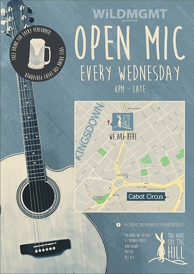 Open Mic at The Hare On The Hill, 41 Thomas St N, Bristol, BS2 8LX