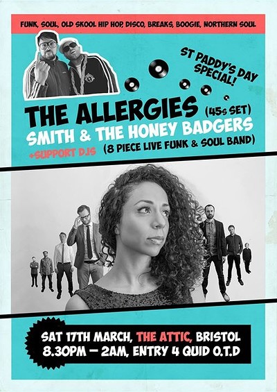 The Allergies  + Smith & The Honey Badgers at The Attic Bar