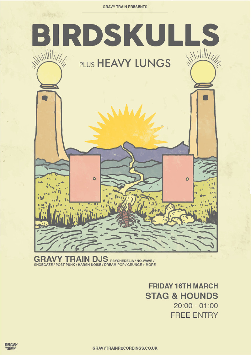 BIRDSKULLS + HEAVY LUNGS at The Stag And Hounds