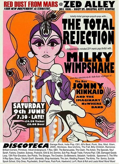 The Total Rejection, Milky Wimpshake, JonnyKinkaid at Zed Alley