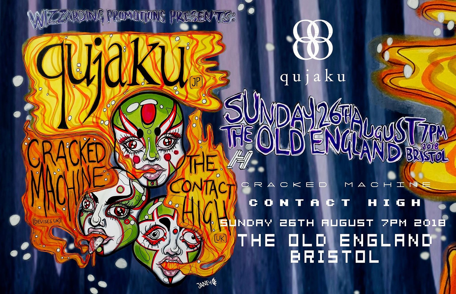 Qujaku // Cracked Machine // The Contact High at The Old England Pub