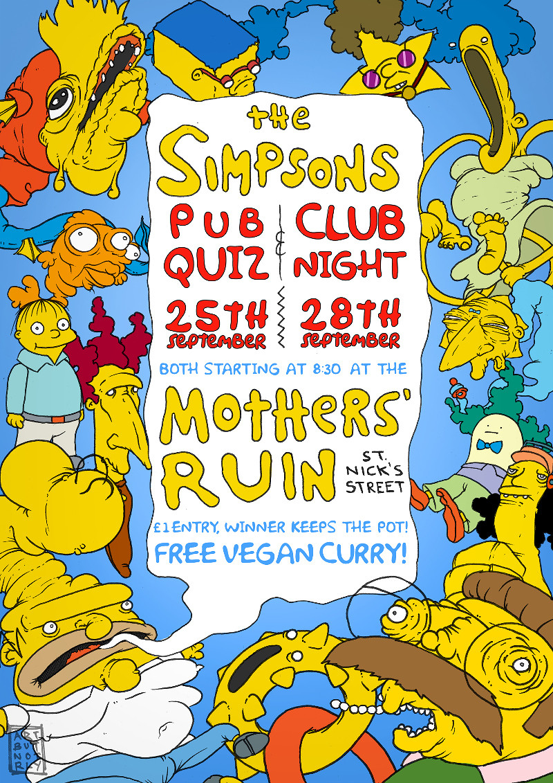 Simpsons 90's Clubnight at The Mothers Ruin