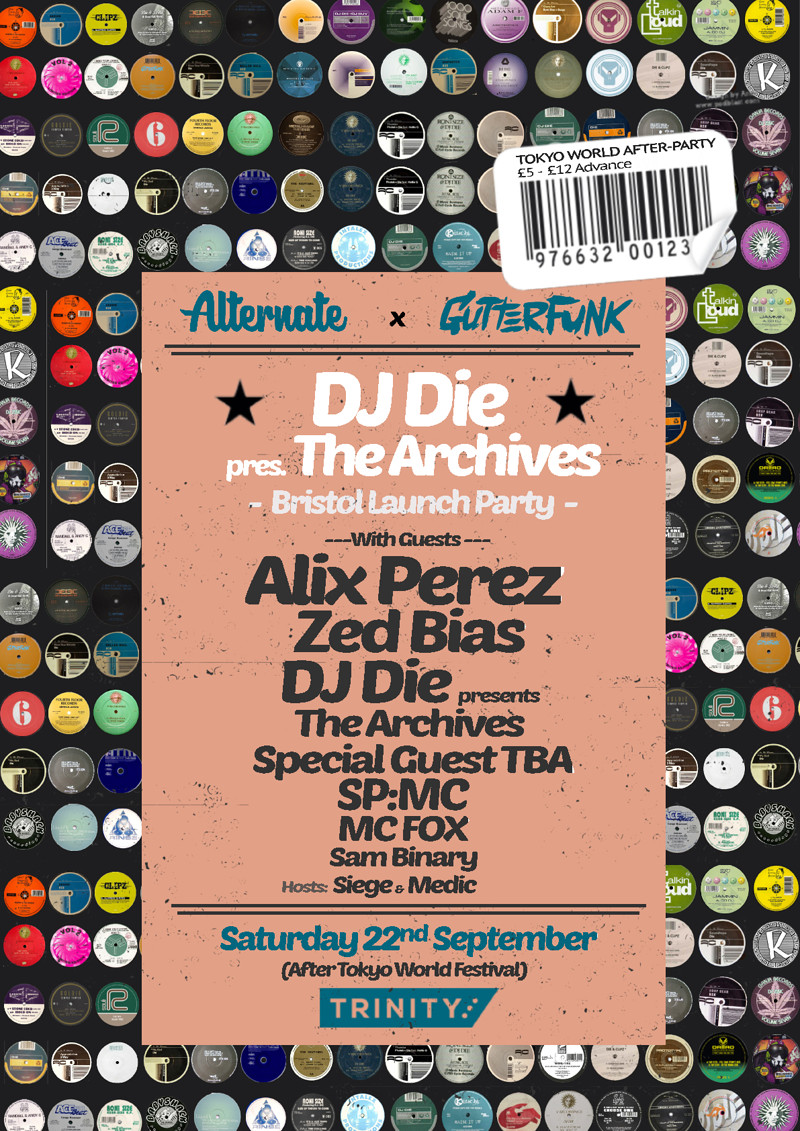 Alternate x GutterFunk » Die presents The Archives at The Trinity Centre