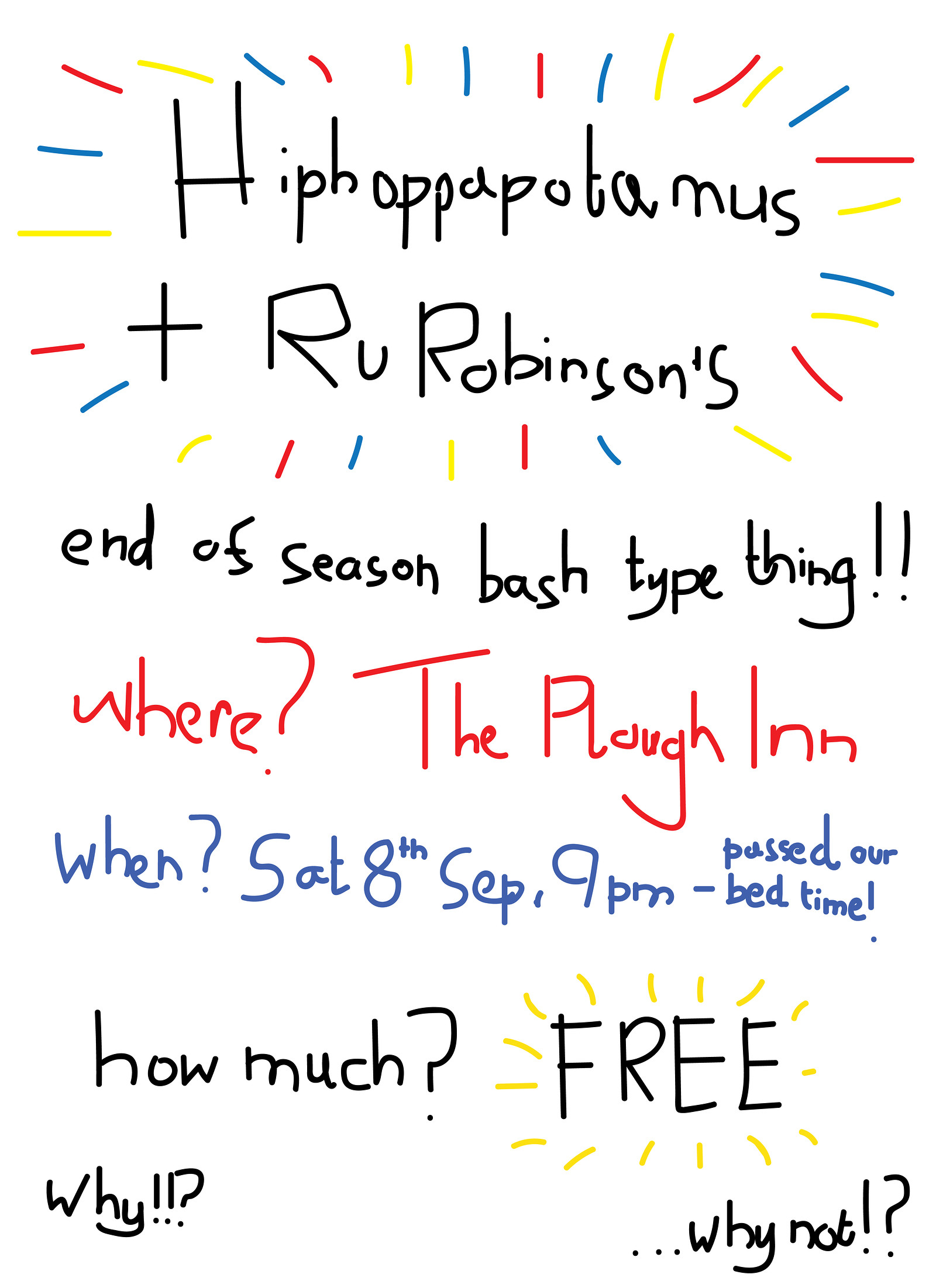 Hiphoppapotamus & Ru Robinson's End of Season Bash at The Plough Inn
