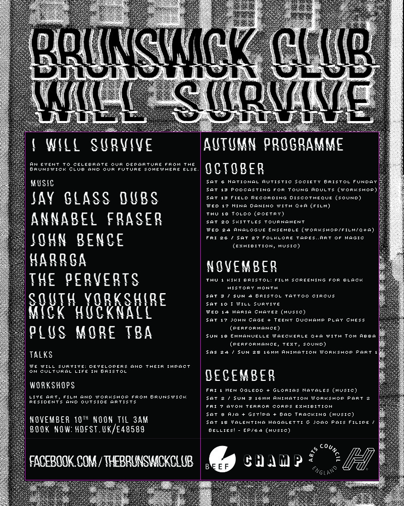 The Brunswick Club: I Will Survive in Bristol 2018