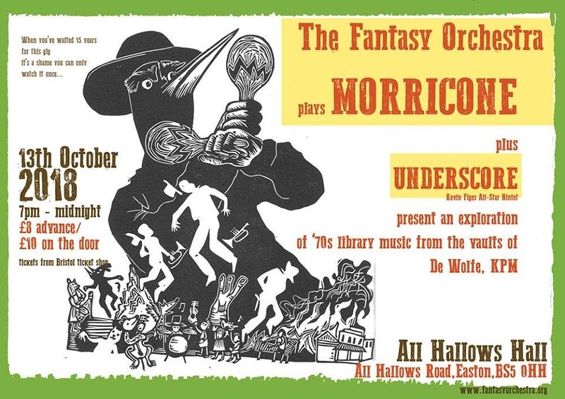 The Fantasy Orchestra plays Morricone + Underscore at All Hallows Hall, Easton,  BS5 0HH