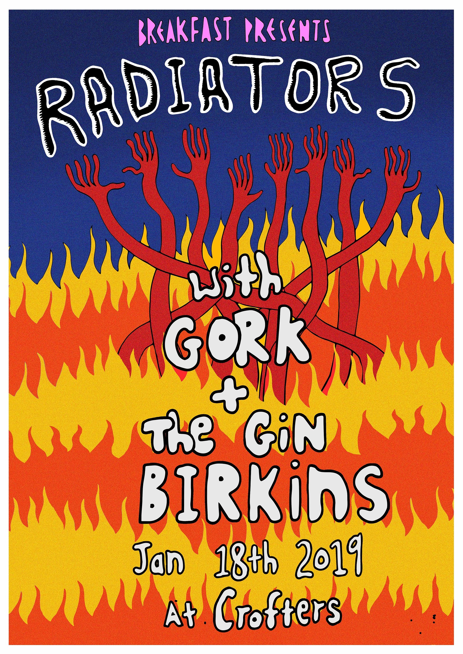 Radiators, Gork & The Gin Birk at Crofters Rights