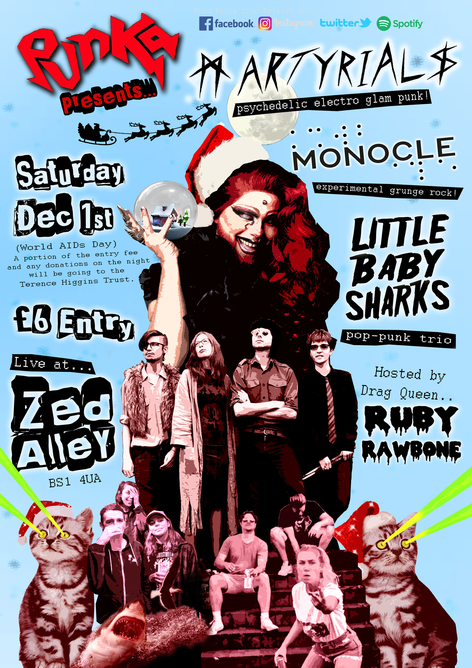 Martyrials, Monocle & Little Baby Sharks at Zed Alley