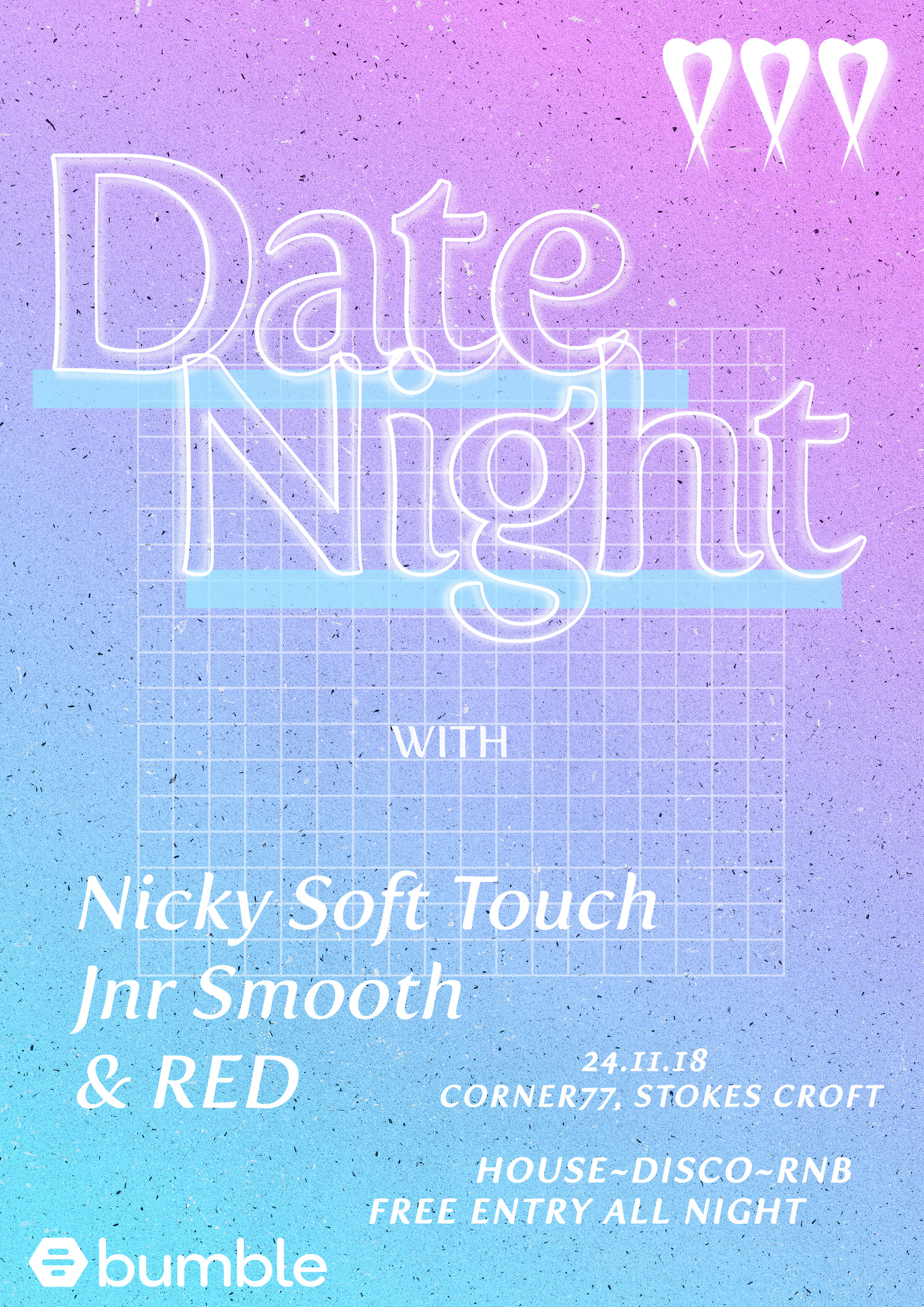 Date Night W/ Nicky Soft Touch, Jnr Smooth & Red at Corner 77