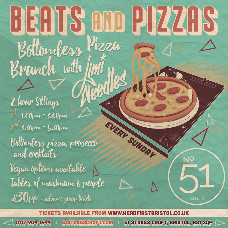 BEATS & PIZZAS // Bottomless Brunch at 51 Stokes Croft