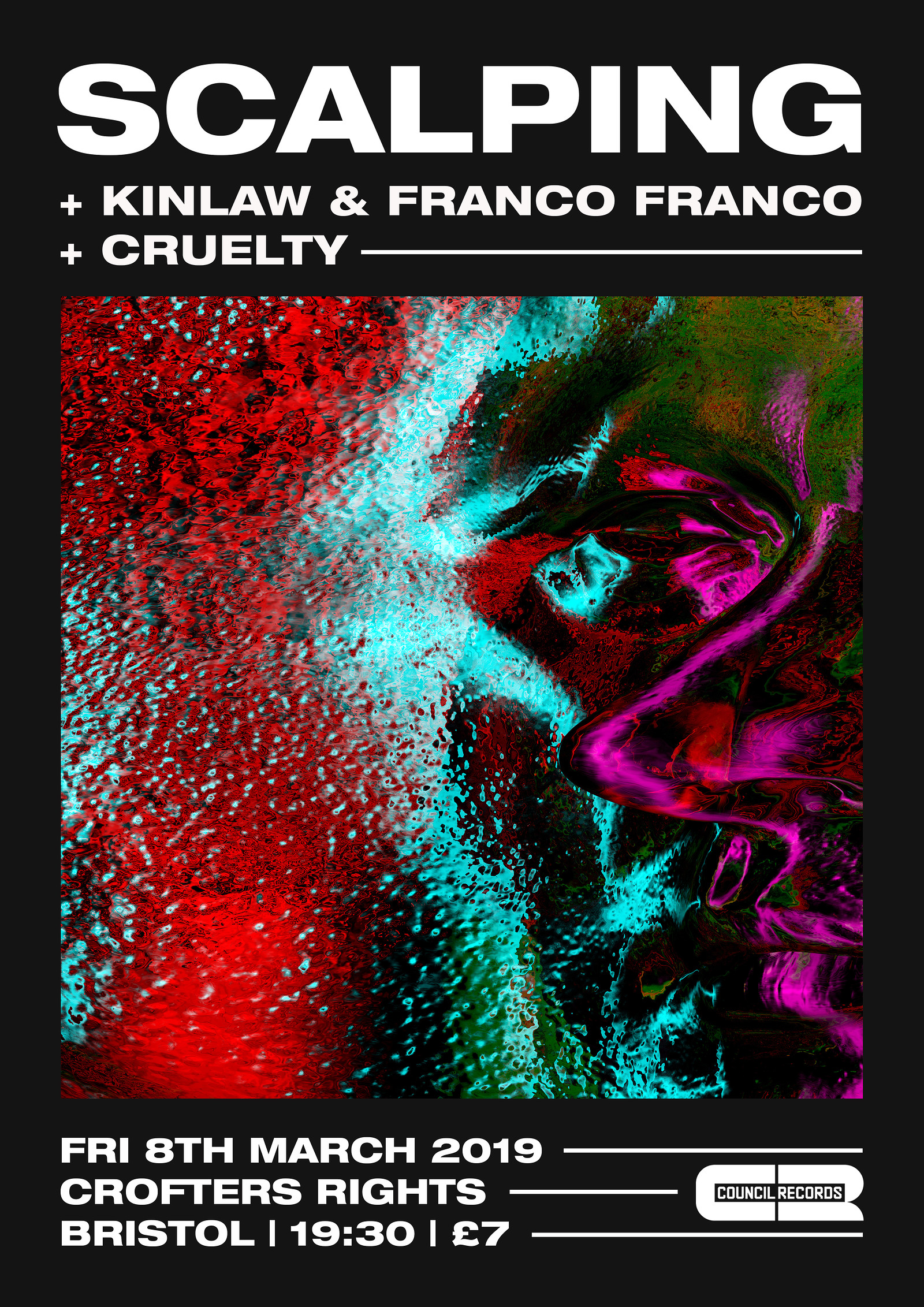 SCALPING plus Kinlaw & Franco Franco + Cruelty at Crofters Rights
