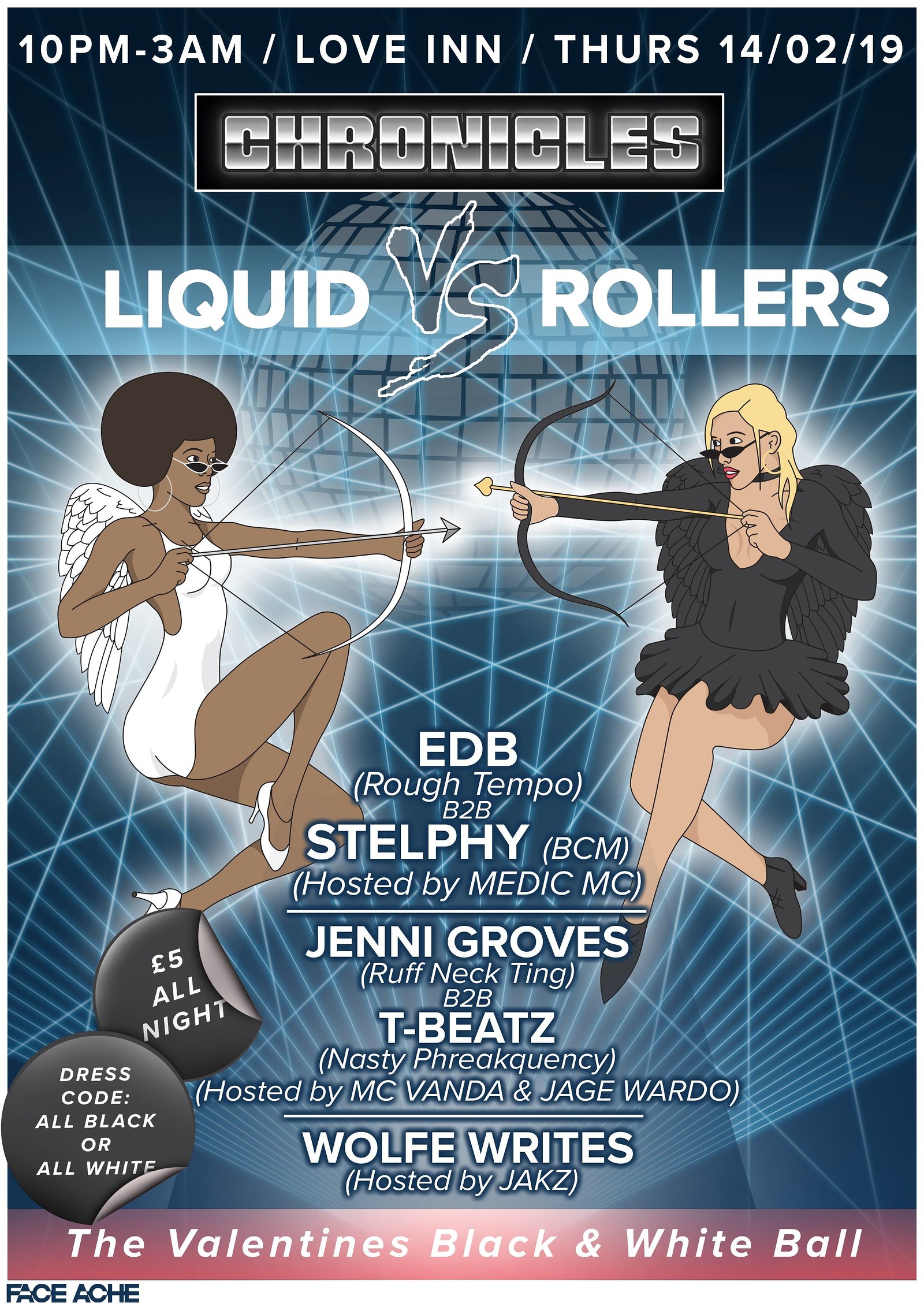 Liquid VS Rollers- The Black & White Ball at The Love Inn