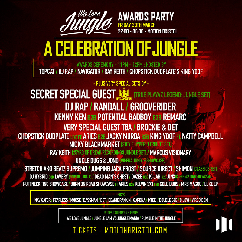 We Love Jungle Awards Party at Motion Bristol at Motion