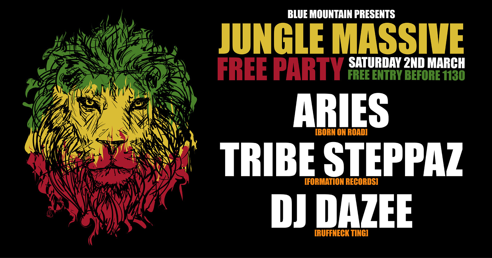 Blue Mountian: Jungle Massive Free Party at Blue Mountain