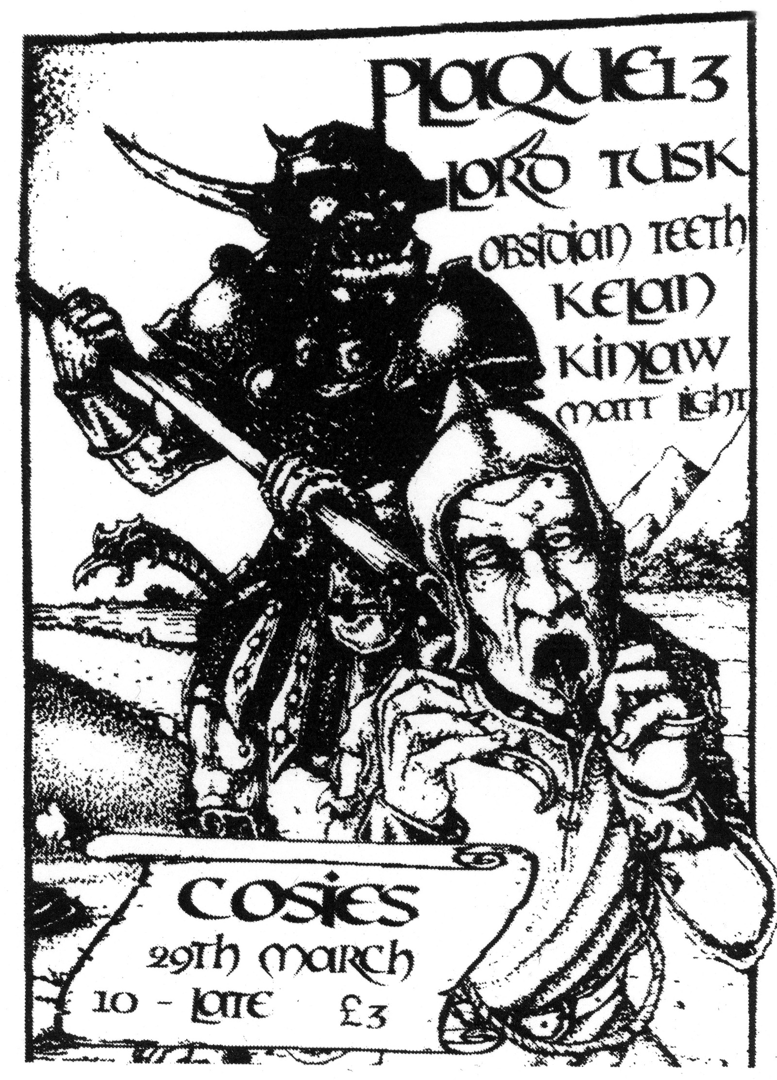 Plaque 13 - Lord Tusk/Obsidian Teeth/Kinlaw/Kelan at Cosies
