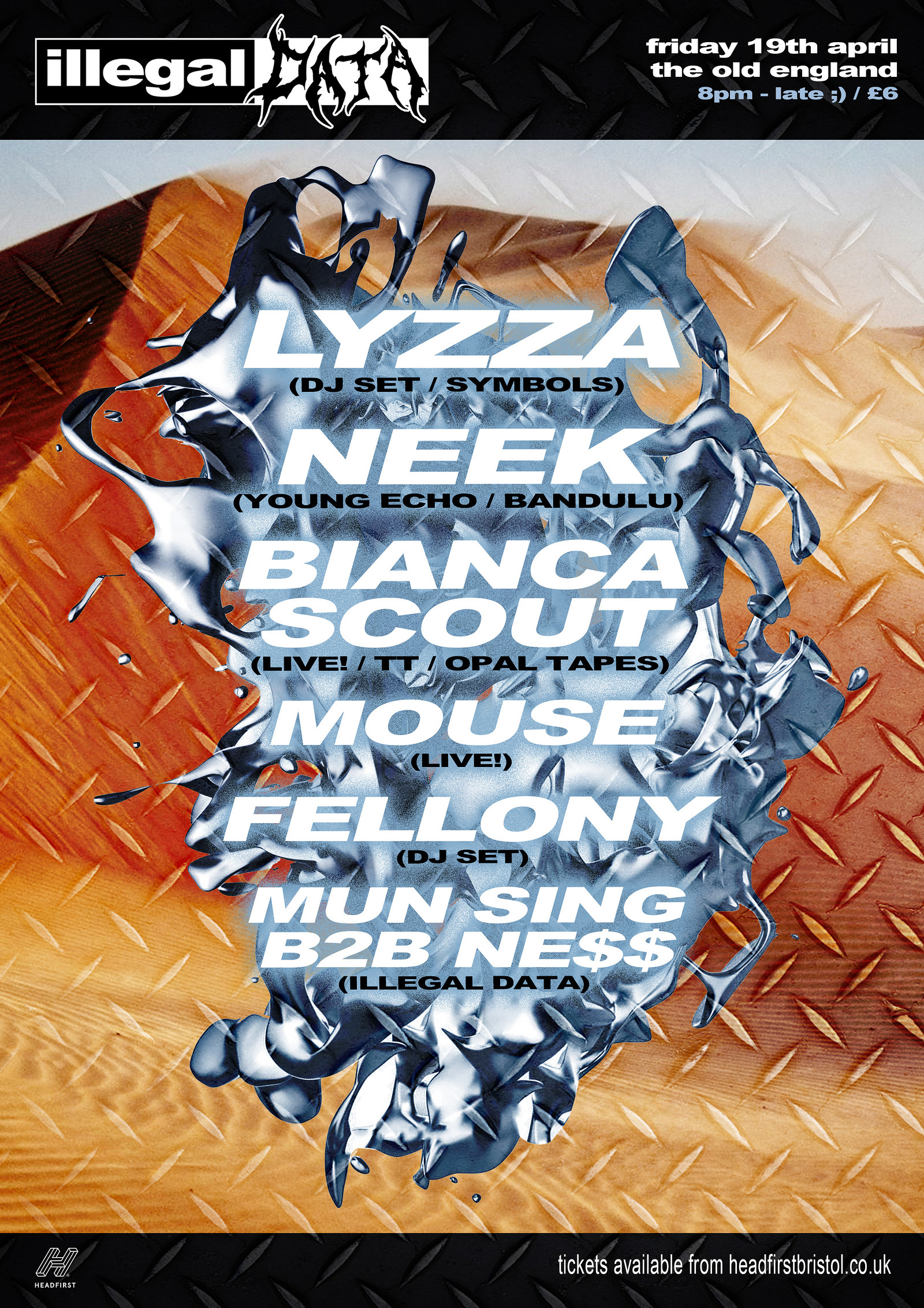 ILLEGAL DATA #6: LYZZA / Neek / Bianca Scout +++ at The Old England Pub