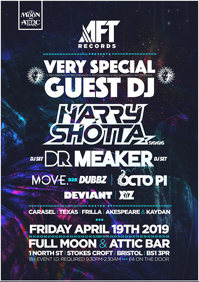 AFT RECORDS: Special Guest, Harry Shotta & more at The Attic Bar
