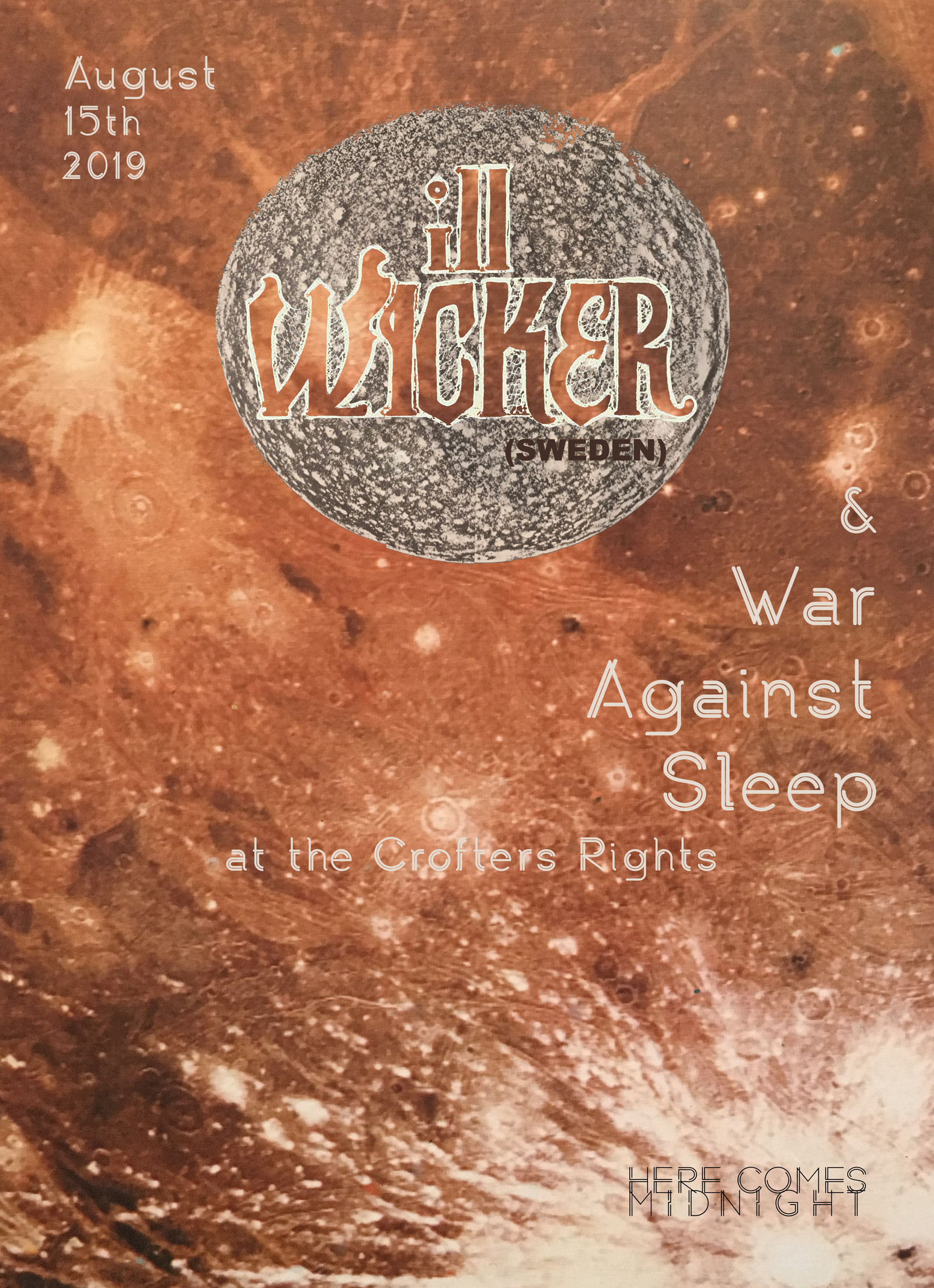 HCM// Ill Wicker, War Against Sleep & DJ Rich Hero at Crofters Rights