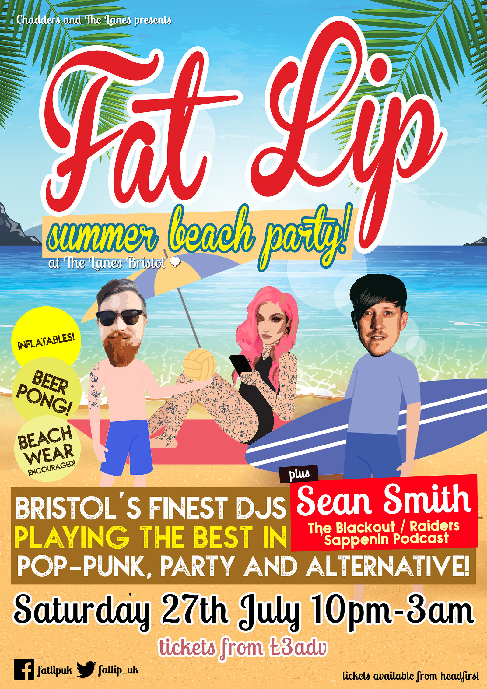 ★ FAT LIP ★ Summer Beach Party at The Lanes