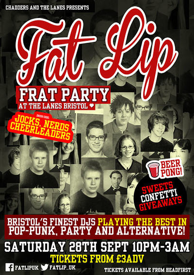 ★ FAT LIP ★ Frat Party 28th September @The Lanes at The Lanes